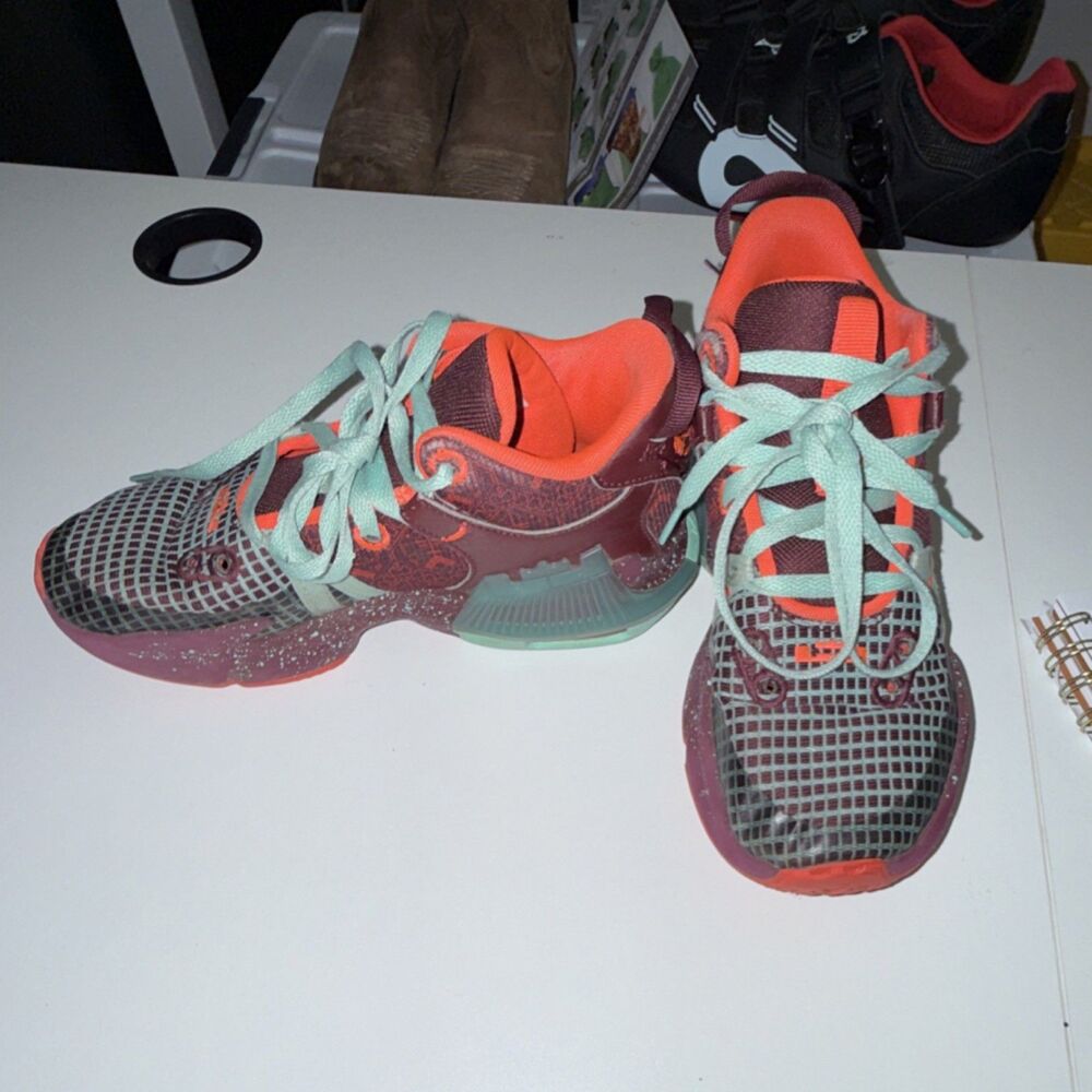 Nike LeBron Witness 7 FB8976-600 Sneakers Burgundy Orange Kids US 4.5Y